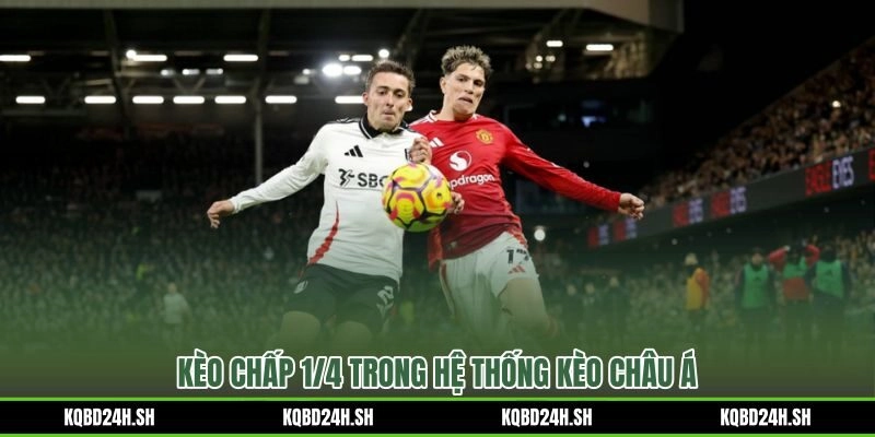 Vị trí kèo chấp 1/4 trên bản đồ handicap châu Á